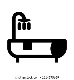 bathtub icon isolated sign symbol vector illustration - high quality black style vector icons
