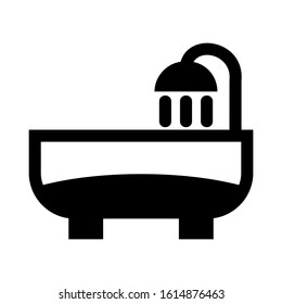 bathtub icon isolated sign symbol vector illustration - high quality black style vector icons
