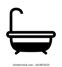 bathtub icon isolated sign symbol vector illustration - high quality black style vector icons
