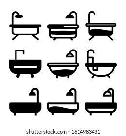 bathtub icon isolated sign symbol vector illustration - Collection of high quality black style vector icons
