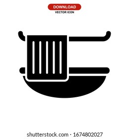 bathtub icon or logo isolated sign symbol vector illustration - high quality black style vector icons
