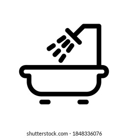 bathtub icon or logo isolated sign symbol vector illustration - high quality black style vector icons
