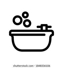 bathtub icon or logo isolated sign symbol vector illustration - high quality black style vector icons
