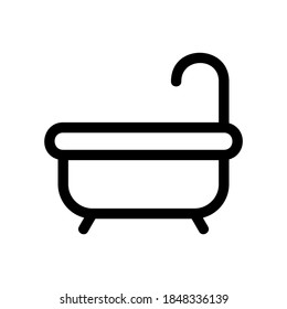 bathtub icon or logo isolated sign symbol vector illustration - high quality black style vector icons
