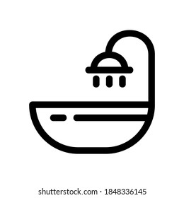 bathtub icon or logo isolated sign symbol vector illustration - high quality black style vector icons
