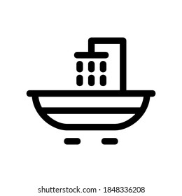 bathtub icon or logo isolated sign symbol vector illustration - high quality black style vector icons
