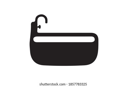 bathtub icon or logo isolated sign symbol vector illustration - high quality black style vector icons.