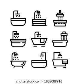 bathtub icon or logo isolated sign symbol vector illustration - Collection of high quality black style vector icons
