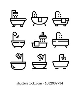 bathtub icon or logo isolated sign symbol vector illustration - Collection of high quality black style vector icons
