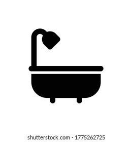 Bathtub Icon Logo Template Vector Illustration Design