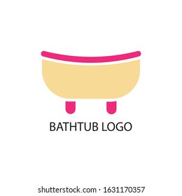 bathtub icon logo vector design