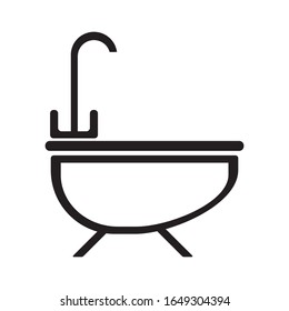 bathtub icon logo vector ilustration