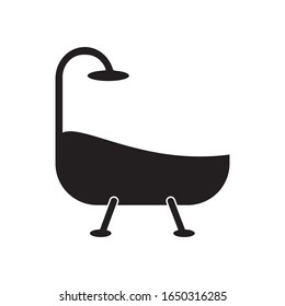 Vektorillustration mit dem Badewanne-Symbol