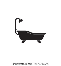 ilustración vectorial del logotipo del icono de la bañera