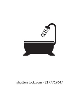bathtub icon logo vector ilustration