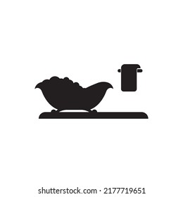 ilustración vectorial del logotipo del icono de la bañera