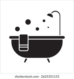 Bathtub icon. for mobile concept and web design. vector illustration on white background