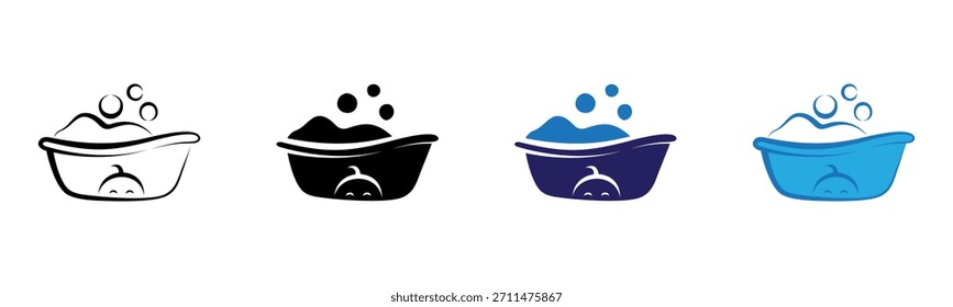 Icono de la bañera Multi Style Ilustración vectorial