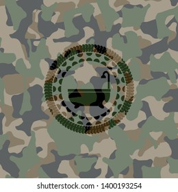 bathtub icon on camo pattern