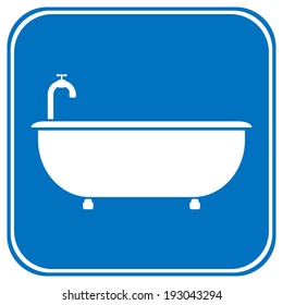 Bathtub icon on white background.