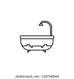 Bathtub	 icon outline