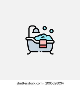 Bathtub icon sign vector,Symbol, logo illustration for web and mobile