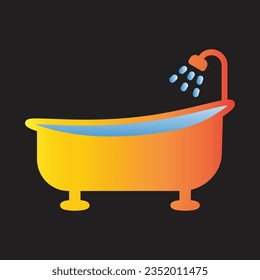 Badewanne Symbol einfache Design Art eps10
