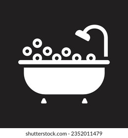 bathtub icon simple design art eps 10