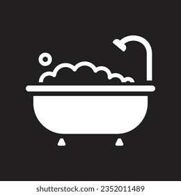 bathtub icon simple design art eps 10