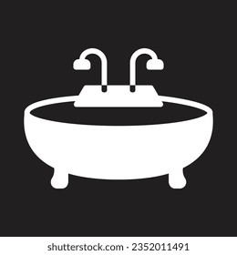bathtub icon simple design art eps 10