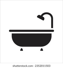 bathtub icon simple design art eps 10