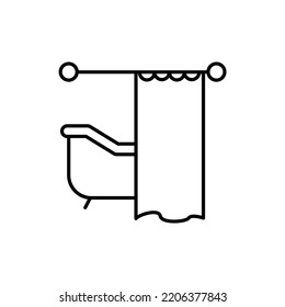 Bathtub icon. Simple element illustration. Bathtub concept outline symbol design.