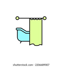 Bathtub icon. Simple element illustration. Bathtub concept outline symbol design.