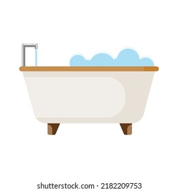 Bathtub icon. Subtable to place on household, furniture, etc.