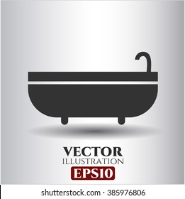 Bathtub icon or symbol