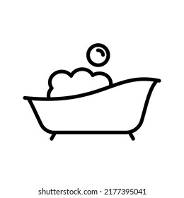 Bathtub icon. Bathtub symbol trendy design template. vector illustration