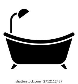 Bathtub Icon Template – Clean Minimal Bathroom Symbol