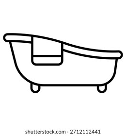 Bathtub Icon Template – Clean Minimal Bathroom Symbol