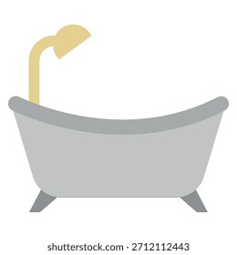Icono de la bañera Plantilla – Limpie el símbolo mínimo del cuarto de baño