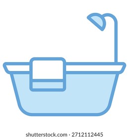 Bathtub Icon Template – Clean Minimal Bathroom Symbol