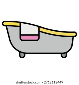 Bathtub Icon Template – Clean Minimal Bathroom Symbol