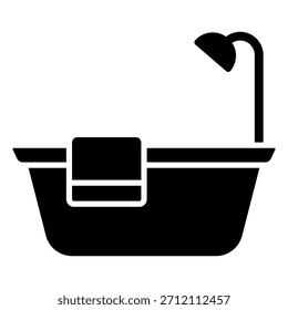 Bathtub Icon Template – Clean Minimal Bathroom Symbol