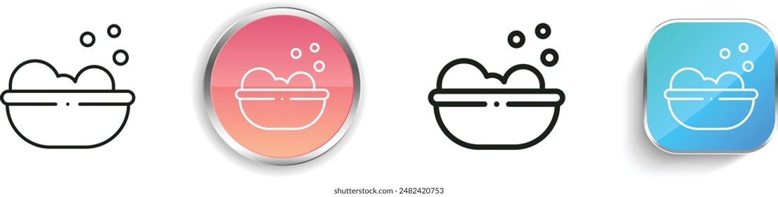 bathtub icon. Thin Linear, Regular and Button Style Design Isolated On White Background