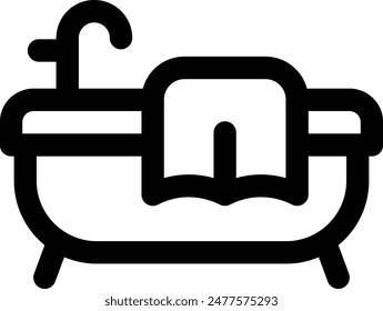 bathtub icon. Thin Linear Style Design Isolated On White Background