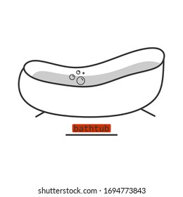 Bathtub icon trendy design template