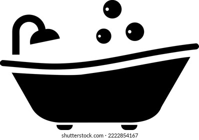 Icono de bañera plantilla de diseño de moda sobre fondo blanco..eps