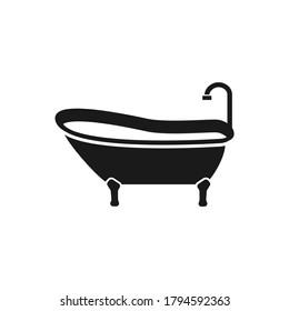 Bathtub icon in trendy flat design and modern style