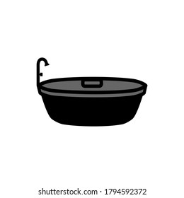 Bathtub icon in trendy flat design and modern style