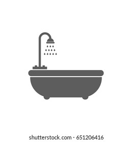 Bathtub icon in trendy flat style isolated on white background. Symbol for your web site design, logo, app, UI. Vector illustration, EPS