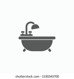 Bathtub Icon, Tub Vector Illustration